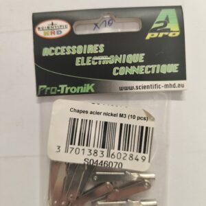 Chapes acier nickelé M3 (10 pcs)