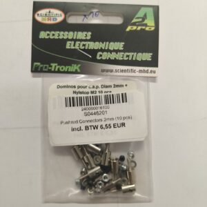 Dominos pour c.a.p. Diam 2mm + Nylstop M2 10 pcs