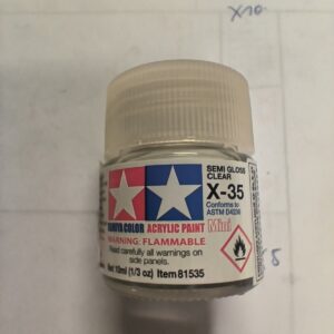 Tamiya X-35 Mini Vernis semi-brillant transparent 10 ml – 81535