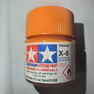 Tamiya Peinture Mini X6 Orange Brillant 81506