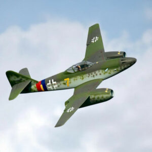 Avion électrique radiocommandé MESSERSCHMITT ME 262 « YELLOW 7 » V2 HAUTE PERFORMANCE 70 mm EDF PNP