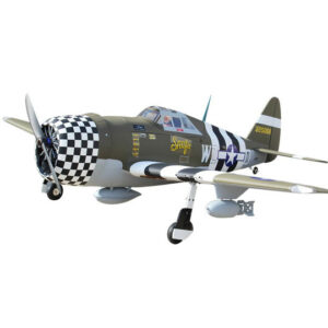 Avion thermique radiocommandé P-47G SNAFU 10-15cc ARF « avec train rentrant électrique»
