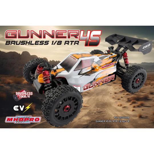 Voiture électrique radiocommandée Buggy GUNNER 4S Combo 3S 1:8