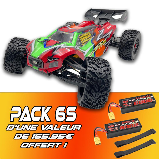 Voiture électrique radiocommandée GUNNER TRUGGY 6S 1/8 + Pack 6S