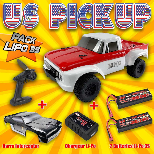 Voiture électrique radiocommandée US PICK UP Combo 3S 1:10 XL